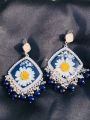 Ishq Jhumkas - Traditional Jhumkas - Resin Handmade Jhumka - Ishq Resin Jhumky - Handmade Earrings - Real Rose Jhumky/Earrings. 