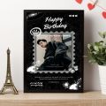 Customized Name and Photo for Happy-birthday Frame Gift, Best Gift for Friends and Family, Size 8 by 10. 