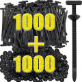 1000/100pcs Cable Ties Buckle Auto Fastener Screw Replacement Clip Car Fenders Trunk Engine Guard Panel Wire Management Tools. 