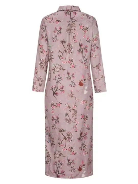 2024%20Summer%20New%20Fashion%20Long%20Women's%20Dress%20Single%20Breasted%20Long%20Sleeved%20Elegant%20Print%20Loose%20Vacation%20Banquet%20Dress%20-%20Image%205