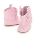 Boys and Girls Baby Boots Soft Bottom Non-slip Baby Foreign-style Western Cowboy Leather Boots Baby Shoes.