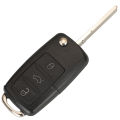 jingyuqin 3 Button Flip Remote Car Key Fob For VW PASSAT Polo Skoda Seat Polo/Golf/Beetle 1J0959753 DA/AH 1K0959753G 434Mhz ID48.