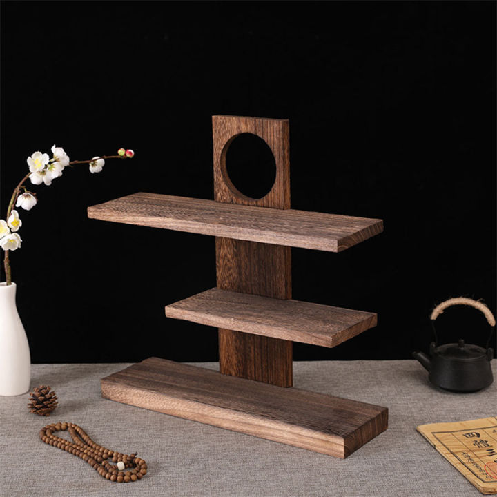 Bogu rack Chinese storage rack Multi layer desktop solid wood tea set ...