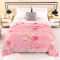 1pc Floral Style Warm Bedspread Fleece Blanket Plaid Travel Shawl Sofa Nap Blanket Home Bedsheet Manta 70X100cm Suitable For Pet. 