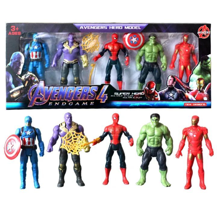 5pcs/set%2011.5%20cm%20Superheroes%20The%20Avengers%202%20Age%20Of%20Ultron%20Iron%20man%20Hulk%20Captain%20America%20Thor%20PVC%20-%20Image%202