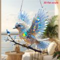 15cm Acrylic Magpie Bird Wall Hanging 2D Bird Hangings Pendant Ornament Home Art Dream Catcher Decoration Stained Window Hanging. 