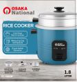 Automatic Electric Rice Cooker 1.8 Liters (1 KG). 