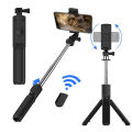 Live Streaming Mobile Phone Holder Selfie Stick Phone Holder Portable Retractable Tripod With Selfie light For IPone 14 Huawei. 