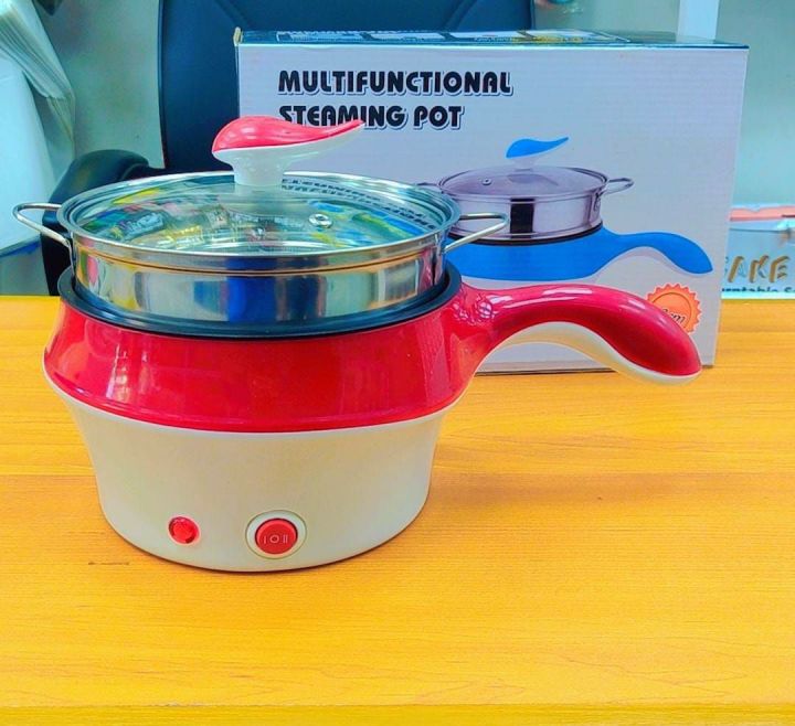 Multi-function Portable Cooker Non-stick Stainless Steel Electric Skillet Fry Pan Rice Cooker