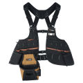 Leather Tool Vest for Men – Adjustable 37-Pocket Work Vest for Electricians, Carpenters, and Construction Workers. 