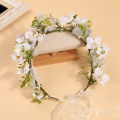 Fairy Purple Flower Wreath Headband Forest-Style Hairband for Girls and Adults, Artificial Flower Headband, Photo Prop, Flower Hair Accessory.