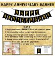 Anniversary Decoration Items Kit - 70Pcs  for Couple, Boyfriend, Husband | Wedding Anniversary Decoration Items. 