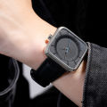TOMI Fashion Simple Black Quartz Watch Men's and Women's Square High Quality Elegant Men's Watch Leisure Calendar Quartz Watch. 