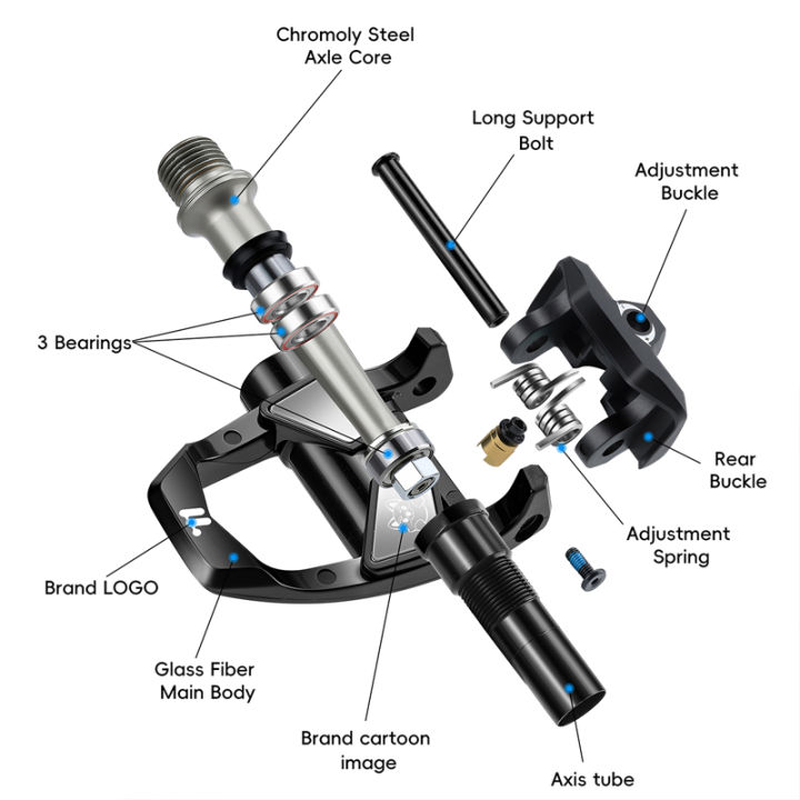 WEST%20BIKING%20Road%20Bike%20Self-Locking%20Pedals%20Nylon%203%20Bearings%20Lightweight%20Bicycle%20Clipless%20Pedals%20LOOK%20KEO%20System%20Pedal%20Bike%20Parts%20-%20Image%203