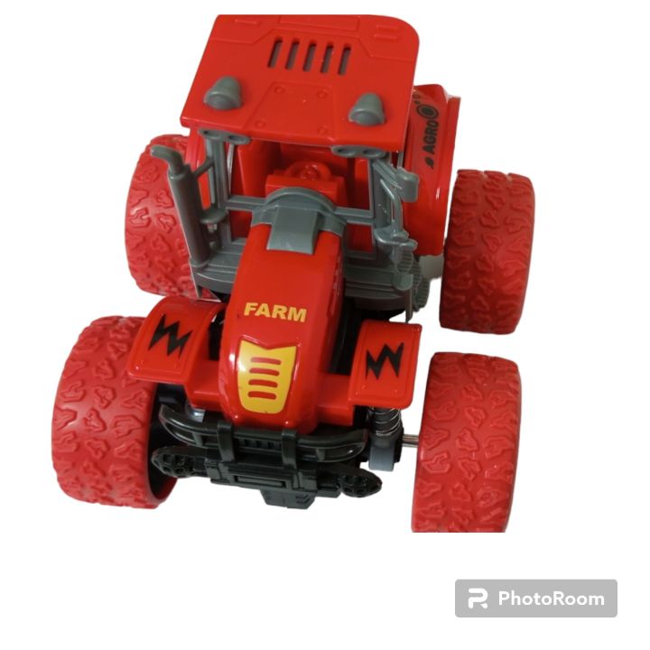 Ultimate Off-Road Thrills: Red Farm Monster Truck - Friction Power Fun for Children