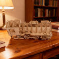 3D Puzzle Simple Little Train DIY Puzzle Model Kit Fun Assembly Set Wooden Building Blocks Birthday  Valentine's Day. 