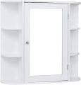 Multipurpose Mount Wall Mirror Bathroom Storage Cabinet Durable Modern Nice Organizer Toilet Paper Holder Towels Shampoo Racks Stand Display Large Big Space...by A M Furniture. 