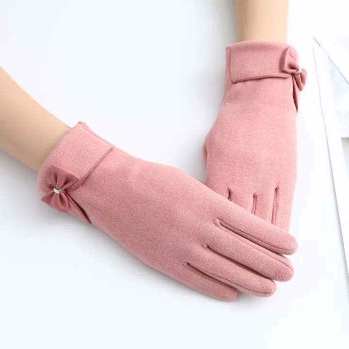 New%20Women%20Keep%20Warm%20Touch%20Screen%20Plus%20Velvet%20Inside%20Thicken%20Windproof%20Cycling%20Cute%20Lovely%20Bowknot%20Elegant%20Elasticity%20Soft%20Gloves%20-%20Image%205