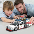 MOC Creative Ghostbusters ECTO-1 Vehicle Technical Building Blocks Racing Car Model Car Assembly Bricks  for Kids. 