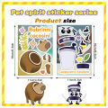 8/32Sheets Tung Tung Sahur Italian Brainrot Animals Make A Face DIY Assemble Jigsaw Stickers Educational. 