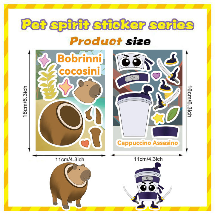 8/32Sheets%20Tung%20Tung%20Sahur%20Italian%20Brainrot%20Animals%20Make%20A%20Face%20DIY%20Assemble%20Jigsaw%20Stickers%20Educational%20-%20Image%206