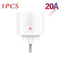 JSPTEC  ZigBee Smart Plug 20A Smart Home Outlet Socket EU 4200W with Power Monitor Function Supports Alexa Alice Hey . 