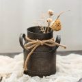 Retro Old Tin Flower Bucket Furnishings Props Garden European Milk Jug Single Plant Pot Vase Decoration Ornaments Home Decor home decoration item. 