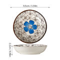 6pcs Japanese Mini Ceramic Plate Barbecue Dipping Sashimi Sushi Soy Sauce Dishes Home Desktop Snack Fruit Dessert Plates.