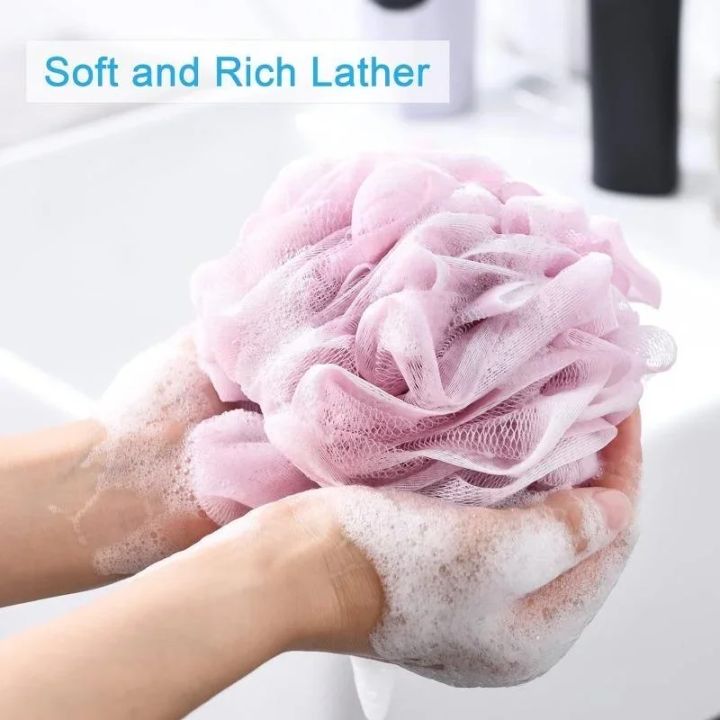 1/2/3pcs%20Large%20Bath%20Ball%20Rich%20Bubble%20Bath%20Towel%20Scrubber%20Body%20Cleaning%20Mesh%20Shower%20Wash%20Sponge%20Bathroom%20Accessories%20-%20Image%202
