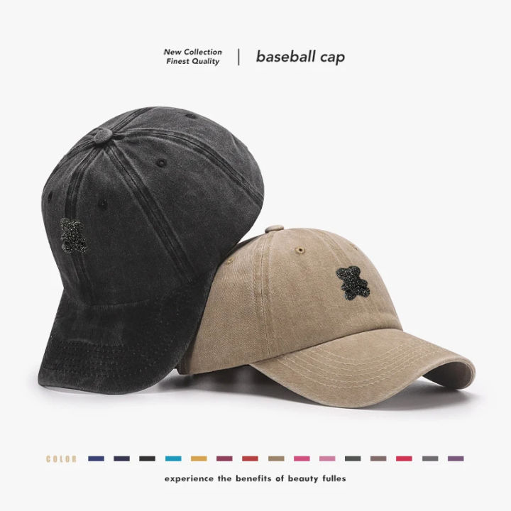 Cute%20teddy%20bear%20baseball%20cap,%20retro%20style,%20men's%20and%20women's%20adjustable%20outdoor%20travel%20hiking%20duckbill%20cap%20-%20Image%202