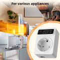 Tuya Wifi Outlet Plug Digital Thermostat Socket Temperature Control Timer Switch Accuracy Cooling/Heating Regulator Thermometer. 