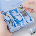 Mini Puncher Stapler Staple Hole Tape Machine Set Ins  Multifunction Scrapbook Tool Box Back To School Student Supplies. 