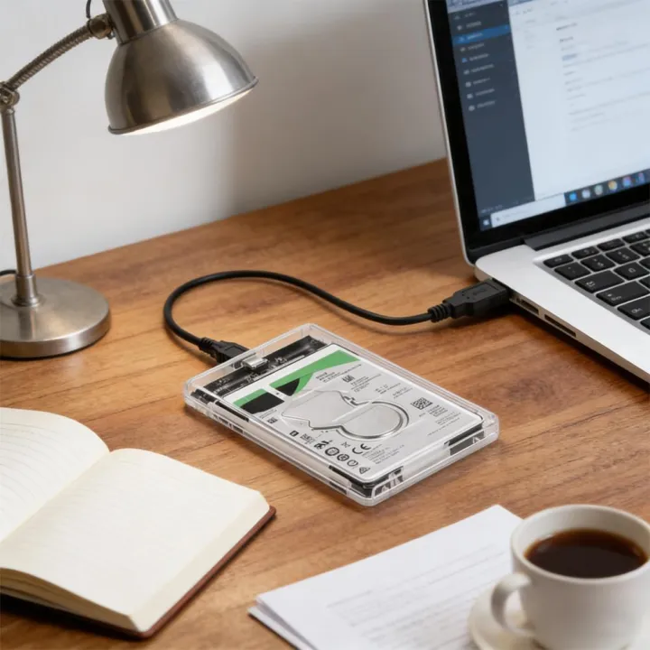 USB%203.0/Type%20C%20HDD%20Enclosure%202.5%20inch%20SATA%20SSD%20External%20Hard%20Drive%20Case%20with%205Gbps%20Transfer%20Speed%20Clear%20Harddisk%20Boxs%20Tool-Free%20-%20Image%202