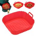 Reusable Airfryer Pan Liner Accessories Silicone Air Fryers Oven Baking Tray Pizza Chicken Airfryer Non-stick Silicone Mould.