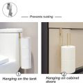 1PCS Wall Mounted Bathroom Kitchen Organizer No Drill Paper Towel Holder Hanging Tissue Rack for Toilet Vanity Storage. 