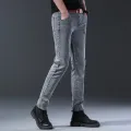 Men Elastic Stretch Tight Fit Versatile Youth Slim Male Skinny Jeans Pants Trouser Men Korean Fashion Brand Comfort Pants. 