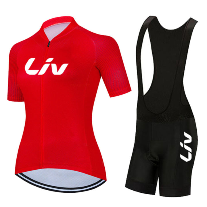 2025 Pro Team Women LIV Cycling Set Summer Women MTB Bike Cycling Clothing Bicycle Clothes Ropa Ciclismo Cycling Jersey Set