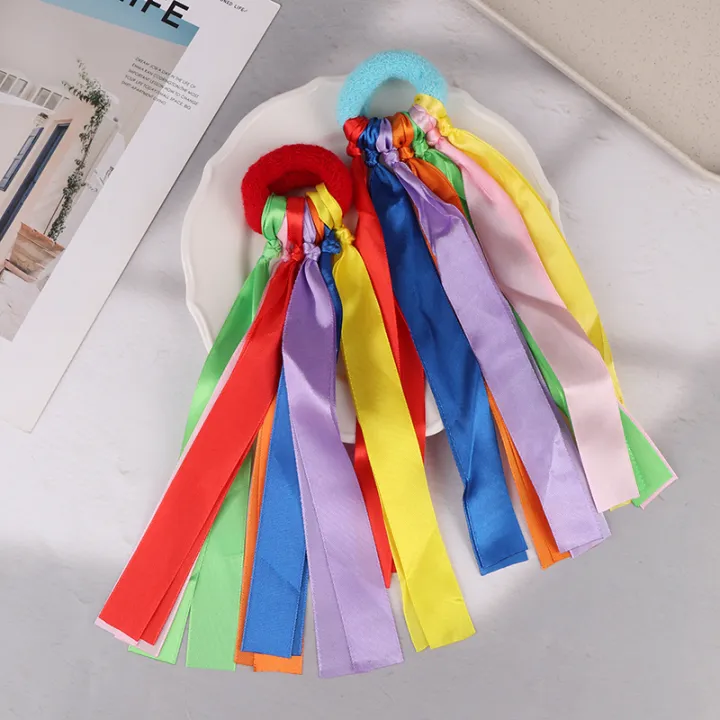 Children's%20Wrist%20Ribbon%20Team%20Sports%20Pompom%20Cheerleading%20Big%20Match%20Pom%20Club%20Dance%20Props%20Elastic%20Bracelet%20With%20Elastic%20Rope%20-%20Image%202