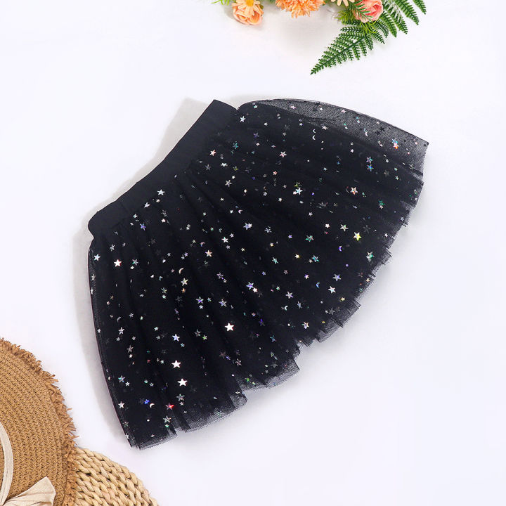 Girls%20Sparkle%20Stars%20Sequins%20Tutus%20Skirts%20Princess%20Ballet%20Dance%20Layered%20Tulle%20Tutu%20Skirts%20Kids%20Ballet%20Dress%20Up%20Clothes%20-%20Image%202