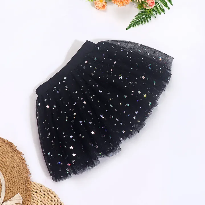 Girls%20Sparkle%20Stars%20Sequins%20Tutus%20Skirts%20Princess%20Ballet%20Dance%20Layered%20Tulle%20Tutu%20Skirts%20Kids%20Ballet%20Dress%20Up%20Clothes%20-%20Image%202