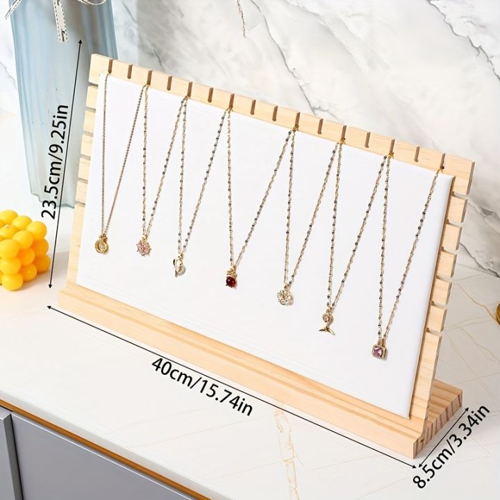 Fashion%20Bamboo%20Wood%20Square%20Necklace%20Display%20Stand,%20Premium%20Bamboo%20Material%20with%20Velvet%20&%20Leather%20Surface,%20Scratch-Protection%20Jew%20-%20Image%207