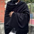 Black Chador for men | 6 Feet long Black Chador Black Shawls for man [1]. 