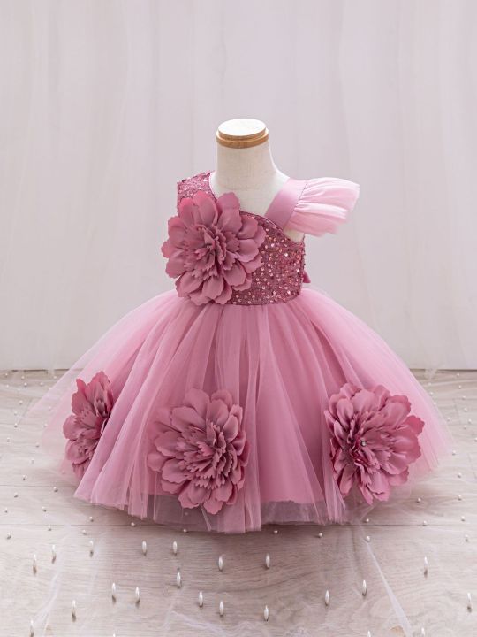 Girls%20Princess%20Dress%201-5%20Y%20baby%20Girls%20Wedding%20Sleeveless%20Three-Dimensional%20butterfly%20Mesh%20Carnival%20Birthday%20Party%20Evening%20Dress%20-%20Image%205