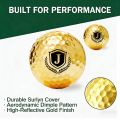 3 pcs Novelty Golf  for Men Unique, Golden Golf Balls with  Box, Cool Accessories for Golfers and Father's Day . 