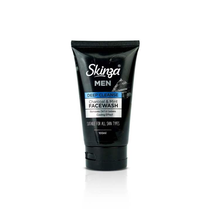 Skinza%20Deep%20Cleanse%20Charcoal%20&%20Mint%20Mens%20Facewash%20For%20All%20Skin%20Types%20100ml%20-%20Image%202