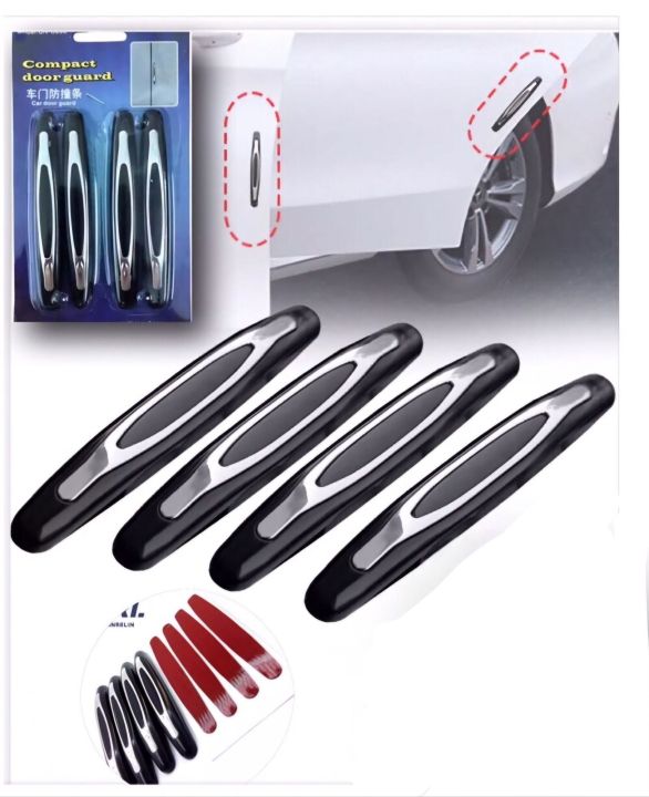 Car Door Guard Rubber Edge Protector Universal Compatible for All Cars Set of 4 Pieces