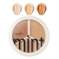 Sweet Mint Concealer, Tri-color Concealer Palette of Covers Acne Marks Dark Circles.