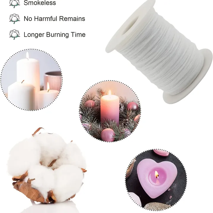 1%20Roll%20Candle%20Cotton%20Wicks%20+100pcs%20Metal%20Candle%20Wick%20Sustainer%20Tabs%20For%20Handmade%20Candle%20DIY%20Craft%20Making%20Kit%20Set%20Accessories%20-%20Image%204