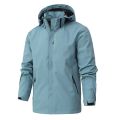 Autumn New Pure Color Hooded Work Wear Jacket Men Windproof Waterproof Jackets Men's Loose Sports Coats High Quality Outerwear. 