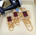 Crush stone loket set fine quality Rs 1950. 